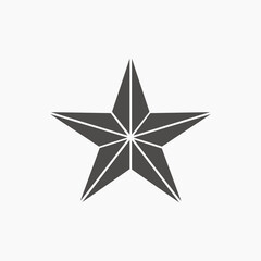 Star, favorite icon vector isolated. rank, rate, rating, ranking, christmas symbol. 