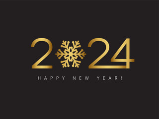 Fototapeta na wymiar 2024 Happy New Year Celebrations Banner Illustration