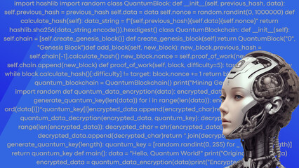 Artificial intelligence - programming code - new technology - working and learning with AI - optimizing work environment - computers and smartphones with AI