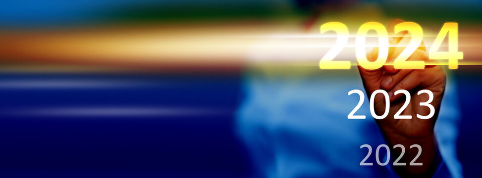   New Year 2024 business plan, strategies, goal, development and success.