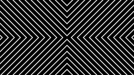 Black and white lines pattern geometric motion background. Seamless looping animation