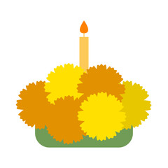 Krathong flat illustration