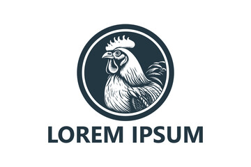Chicken logo template design vector