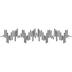 concept of acoustics of sound, continuous drawing