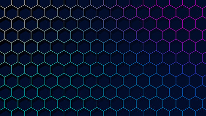 Futuristic hexagon pattern background