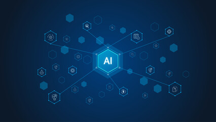 Services of artificial intelligence background