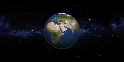 Earth and Milky Way Galaxy Background
