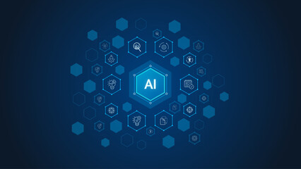Services of artificial intelligence technology background