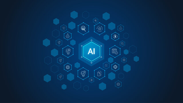Services of artificial intelligence technology background