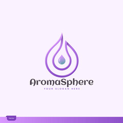 water drop aromathrapy oil logo design