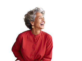 Laughing Latina Elderly Woman