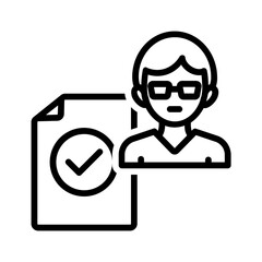Black line icon for Applicant