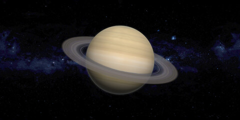 Saturn and Milky Way Galaxy Background © Mahdi Langari