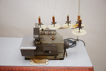 Photo of sewing machine on the table