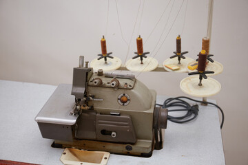 Photo of sewing machine on the table