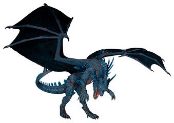 Fototapeta premium 3D Rendering Fairy Tale Dragon on White