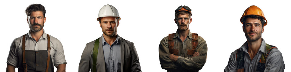 Handsome engineer s portrait transparent background
