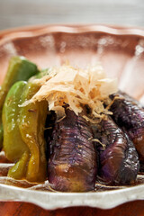 ナスとピーマンの煮浸し