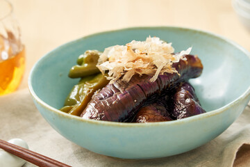 ナスとピーマンの煮浸し