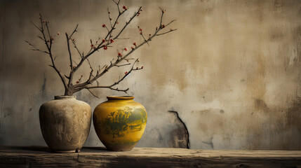 The beauty of imperfection: Embrace the concept of wabi-sabi and capture the charm in the worn, weathered, or aged. AI generative