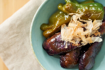 ナスとピーマンの煮浸し