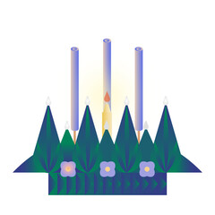 Krathong gradient illustration