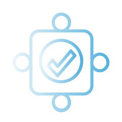 Obraz premium Business Puzzle Result Gradient Icon