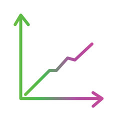 Goal Graph Success Gradient Line Icon