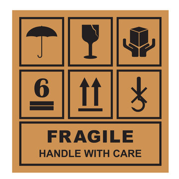 Fragile flat icon