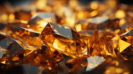 Sparkling yellow diamond background