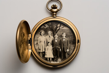 Within the delicate frame, faces from the past resonate love and history, forever cherished