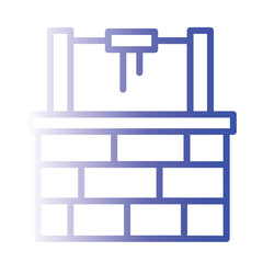 Village Water Well Gradient Icon