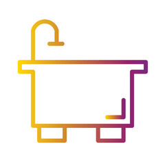 Shower Bath Tub Icon