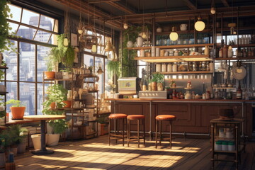 minimalistic coffee shop