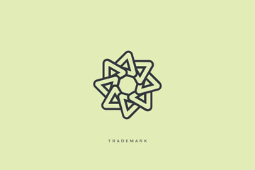 Abstract marketing trading networking vector logo