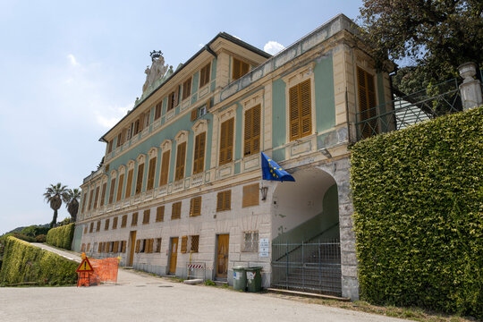 GENOA, ITALY, MAY 27, 2023 - View of The Villa of Duchessa of Galliera in Genoa, Voltri, Italy