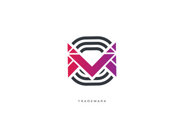 M letter vector trademark brand logo