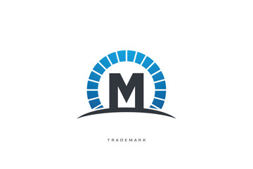 M letter vector trademark brand logo