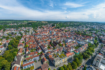 Die ehemalige Reichsstadt Ravensburg im Luftbild, Blick zur Altstadt