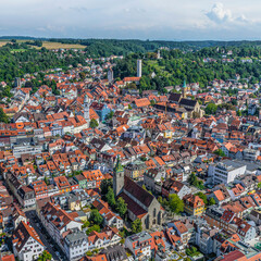 Ravensburg, ehemalige Reichsstadt und große Kreisstadt in Oberschwaben im Luftbild