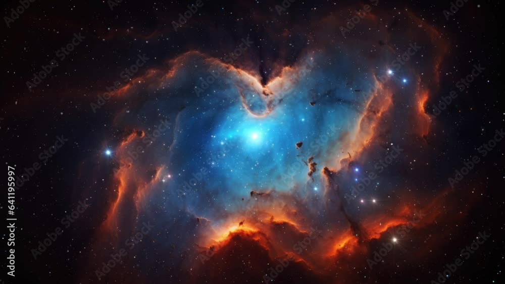 Wall mural beautiful nebula and star clusters in deep space