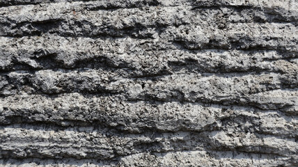 Texture cement gray plastered wall for background.