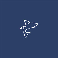 Fototapeta premium Shark logo design vector template