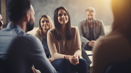 Coping Strategies Discussion, psychological support, with copy space  