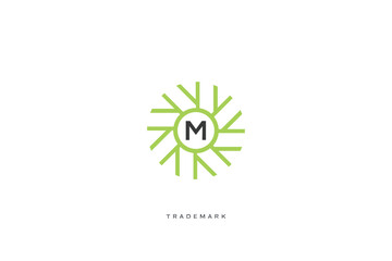 M letter vector trademark brand logo