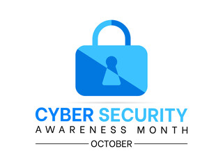 National Cyber Security Awareness Month Raises Vigilance and Knowledge to Safeguard Individuals and Organizations in the Digital Age. Empowering Digital Resilience Vector Template.