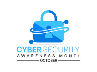 National Cyber Security Awareness Month Raises Vigilance and Knowledge to Safeguard Individuals and Organizations in the Digital Age. Empowering Digital Resilience Vector Template.