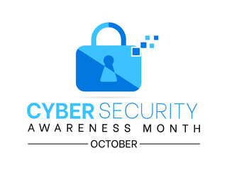 National Cyber Security Awareness Month Raises Vigilance and Knowledge to Safeguard Individuals and Organizations in the Digital Age. Empowering Digital Resilience Vector Template.