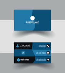 Blue based corporate modern business card design.Best sense of mind stylish business card.Tending design for multi perpose use.Simple color theory apply and minimalistic visiting card design.Modern Id