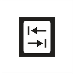 tab vector icon line template